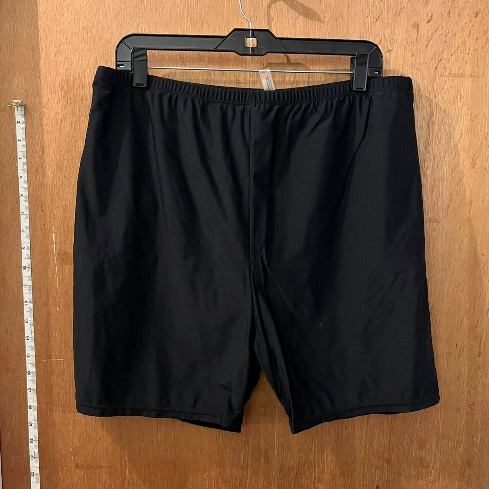 Size 20W - Holipick - Black Spandex Swim Shorts